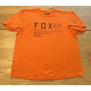 Fox Racing Large Orange T-shirt Athletic Motor Cross